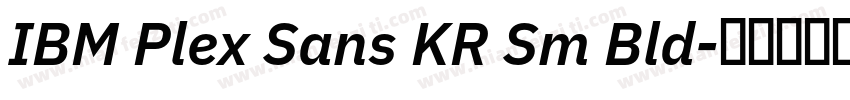 IBM Plex Sans KR Sm Bld字体转换